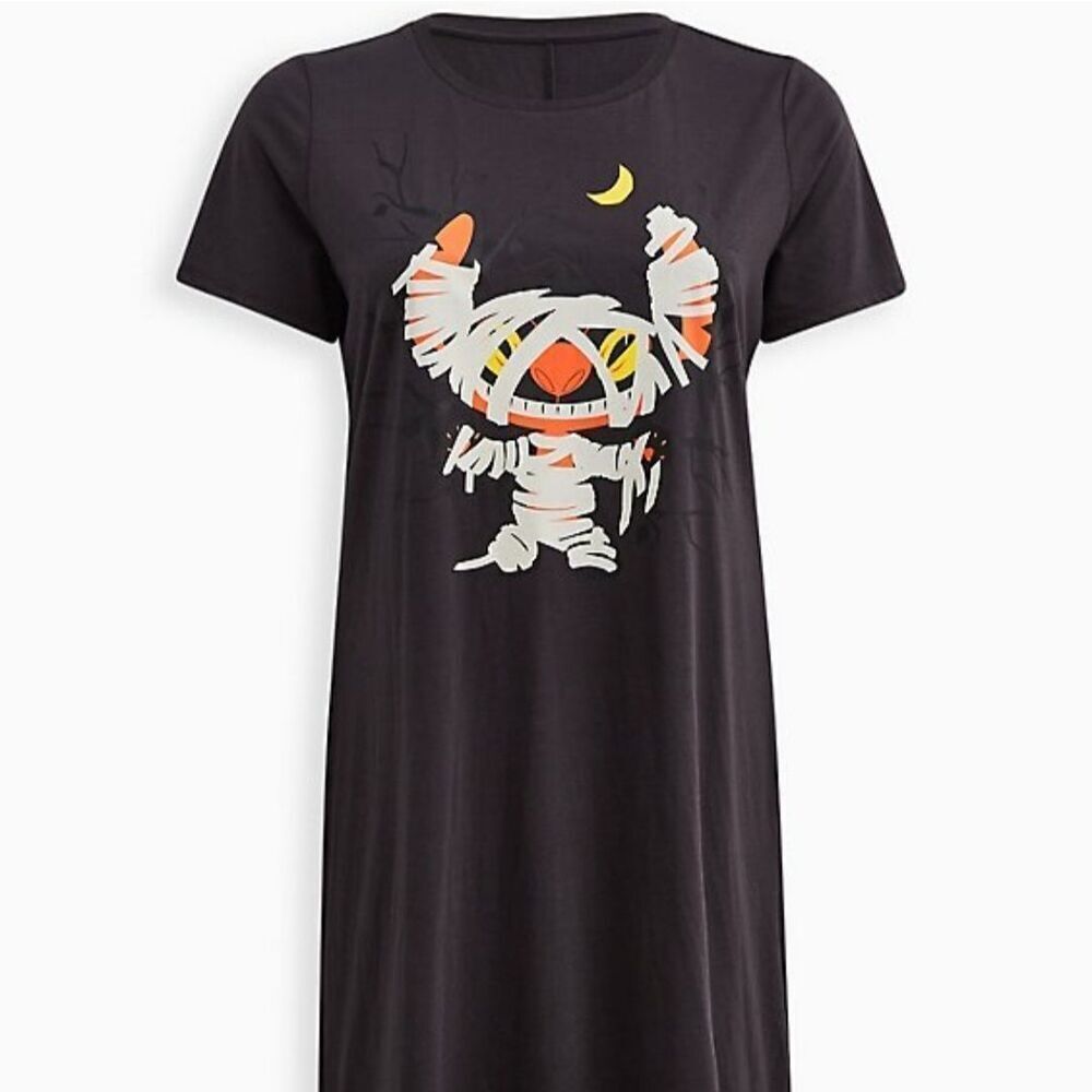 Torrid Disney Lilo and Stitch Plus Size 1X 14-16 Halloween Mummy T-Shirt Dress - Picture 5 of 7
